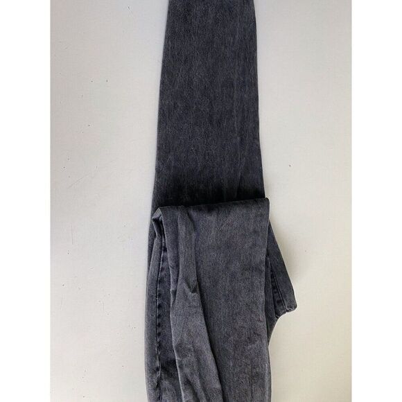 Nasty Gal Jeans Women’s Sz 2 Black Distressed Straight High Rise Denim Pants - Picture 7 of 10